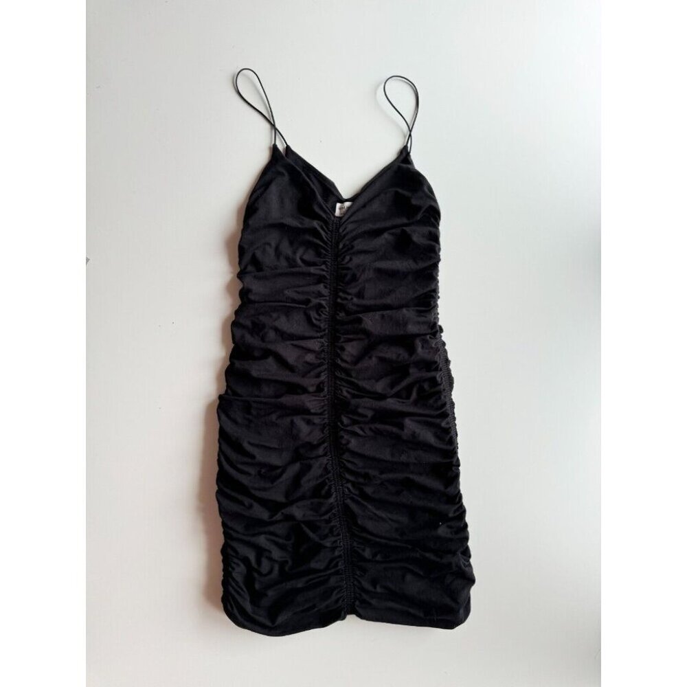 Aritzia WILFRED FREE Tiny Ruched Jersey Bodycon Mini Tank Dress, Size S - Picture 5 of 16